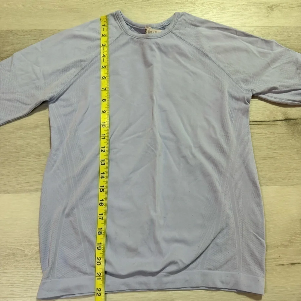 ATHLETA GIRL POWER UP SEAMLESS TOP, Dusky Blue, Size XL/14